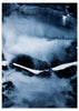 Lámina decorativa sin marco de estilo blanco_y_negro y minimalista, acuarela abstracta en tonos azul profundo, modelo Watercolors 6