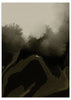 Lámina decorativa sin marco de estilo blanco_y_negro y orgánico, paisaje abstracto en sombras, modelo Paisaje de Sombra