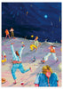 Lámina decorativa sin marco de estilo colorido y abstracto, fiesta surrealista bajo un cielo estrellado, modelo Starry Desert Party