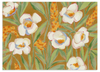 Lámina decorativa sin marco de estilo flores y orgánico, flores botánicas vibrantes en acuarela, modelo Vibrant Garden Blooms