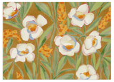 Lámina decorativa sin marco de estilo flores y orgánico, flores botánicas vibrantes en acuarela, modelo Vibrant Garden Blooms