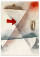 Lámina decorativa sin marco de estilo minimalista y abstracto, composición abstracta geométrica en acuarela, modelo Chimes