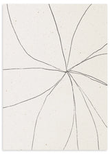 Lámina decorativa sin marco de estilo minimalista y blanco_y_negro, líneas orgánicas abstractas en blanco y negro, modelo Cracked Symmetry