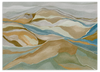 Wandbild ohne Rahmen im minimalistischen und organischen Stil, abstrakte Berglandschaft in Erdtönen, Modell Abstract Mountain Serenity. Erhältlich auf kudeko.com