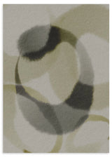 Lámina decorativa sin marco de estilo minimalista y orgánico, composición abstracta orgánica en tonos ceniza, modelo Aura Ceniza