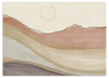 Lámina decorativa sin marco de estilo minimalista y orgánico, paisaje desértico boho en tonos tierra, modelo Boho Desert Landscape
