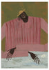 Lámina decorativa sin marco de estilo minimalista y orgánico, retrato ilustrado moderno y relajado, modelo For Now I Don't Know