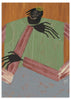Lámina decorativa sin marco de estilo minimalista y orgánico, figura femenina abstracta e introspectiva, modelo No Place to Be