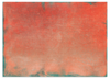 Lámina decorativa sin marco de estilo minimalista y orgánico, composición abstracta en coral y turquesa, modelo Teal Coral Ombre