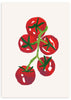 Lámina decorativa sin marco de estilo minimalista y orgánico, ilustración minimalista de tomates frescos, modelo Tomates frescos