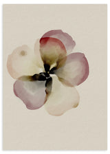 Lámina decorativa sin marco de estilo minimalista y sereno, flor de almendra en acuarela suave, modelo Flor de Almendra