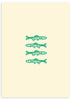 Lámina decorativa sin marco de estilo minimalista y sereno, ilustración minimalista de sardinas, modelo Sardinas sin lata