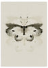 Lámina decorativa sin marco de estilo minimalista y sereno, mariposa abstracta en acuarela neutra, modelo Velo de Mariposa