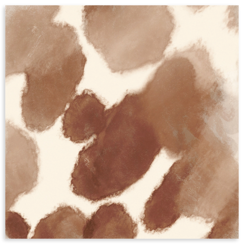 Quadro decorativo sem moldura de estilo orgânico e abstrato, composição abstrata orgânica em tons terra, modelo Piel de Tierra. Disponível em kudeko.com