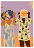 Lámina decorativa sin marco de estilo orgánico y abstracto, ilustración artística del sol y la luna, modelo Sun a Moon