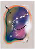 Lámina decorativa sin marco de estilo orgánico y colorido, composición abstracta orgánica en tonos vibrantes, modelo Ethereal Cosmic Profile