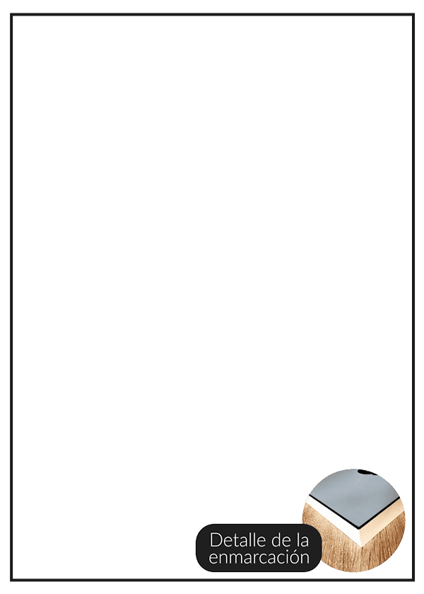 marco minimalista en blanco y negro para cuadro - kudeko