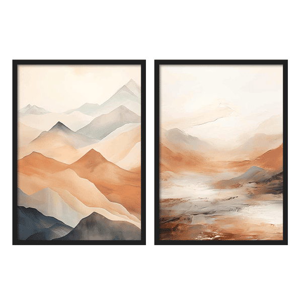 Two Combo -  Montañas Bronze Watercolor