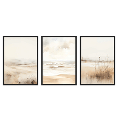 Three Combo - Paisaje Playa Watercolor