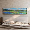 Horizontales Wandbild der Natur mit einer lebendigen Landschaft, die einen schönen Fluss zeigt und auf kudeko.com verfügbar ist.