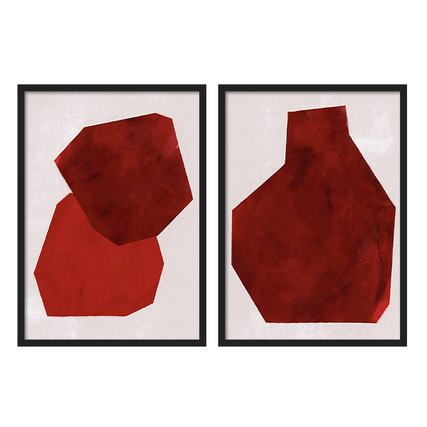 Two Combo - Velvet Terracota Geométrico