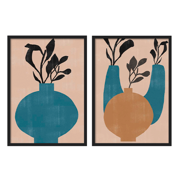 Two Combo - Brown Vases