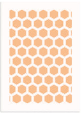 lámina cuadro para cocina de panel de abejas naranja y blanco. Lámina decorativa.