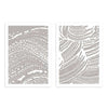 conjunto de dos cuadros abstractos en beige y blanco