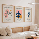 decoración con cuadros, ideas - conjunto de láminas decorativas de ilustraciones modernas - kudeko