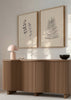 Conjunto de dos cuadros decorativos de estilo minimalista y nórdico, dúo botánico de eucalipto y hoja de palma, modelo Two Combo - Eucalyptus Twigs