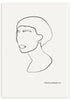 lámina decorativa de ilustración de mujer y frase 