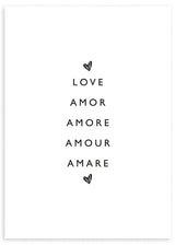 cuadro en blanco y negro con frase de amor