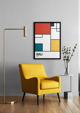 Decoración con cuadros, ideas -  cuadro geométrico y moderno colorido