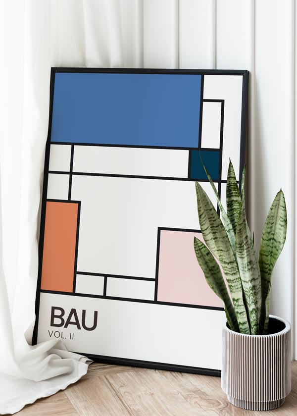 Decoración con cuadros, ideas -  cuadro geométrico y moderno de estilo colorido