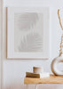 decoración con cuadros, ideas - lámina decorativa de ilustración nórdica en color beige con hojas - kudeko