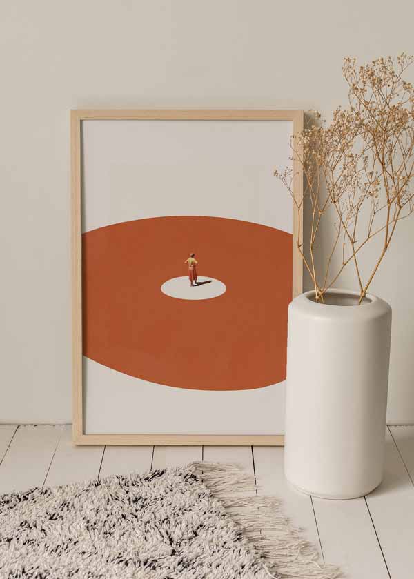 decoración con cuadros, ideas - lámina decorativa de estilo vintage de collage que representa la confianza - kudeko