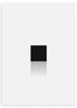cuadro geométrico y minimalista de cuadrado negro y fondo blanco. Lámina decorativa.