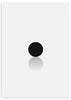 cuadro geométrico y minimalista de esfera negra en fondo blanco. Lámina decorativa.