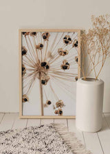 decoración con cuadros, ideas - lámina decorativa fotográfica de flor seca, estilo nórdico - kudeko