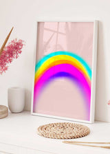 decoración con cuadros, ideas - lámina decorativa muy colorida de ilustración en estilo abstracto - kudeko