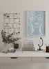 Decoración con cuadros, ideas -  lámina decorativa de ilustración hippie en color azul cielo