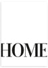 lámina decorativa en blanco y negro y minimalista con palabra home