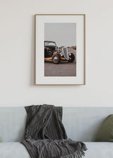 Decoración con cuadros, ideas -  cuadro fotografía coche vintage estilo peaky blinders. Lámina decorativa coche peaky blinders