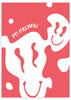 lámina decorativa lámina decorativa de ilustración smiley face (cara feliz, emoji sonrisa) color salmón