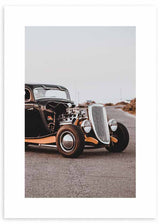 cuadro fotografía coche vintage estilo peaky blinders. Lámina decorativa coche peaky blinders