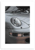 cuadro fotografía coche vintage deportivo color gris. Lámina decorativa de foto de coche vintage deportivo.