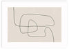 lámina decorativa de ilustración abstracta en tono beige - kudeko