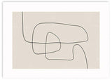 lámina decorativa de ilustración abstracta en tono beige - kudeko