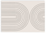 Cuadro horizontal abstracto y geométrico, ilustración. Una ilustración ideal para combinar con otras obras de estilo abstracto y nórdico.