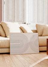 Cuadro horizontal abstracto y geométrico, ilustración. Una ilustración ideal para combinar con otras obras de estilo abstracto y nórdico.